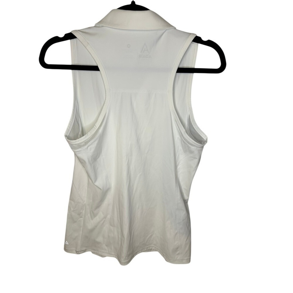 Adair Active Sleeveless Racerback Zip Shirt White Athleisure Medium - Picture 3 of 7